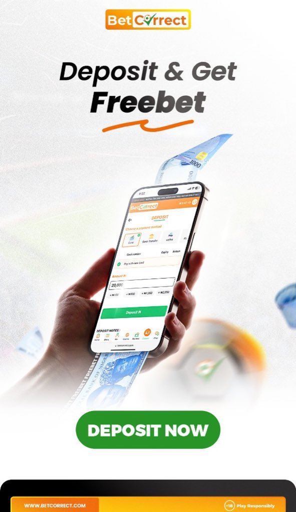 officialmoore7's tweet photo. 5 FT X   On - BetCorrect ✅✅✅✅✅

💥 Deposit &amp; Get FREEBET on BetCorrect 🏆💼 Boost your play – no time to dull, your extra package dey wait! 🚀🚀

👉👉 Register here: https://t.co/aYa3whz5Ow

Booking Code .  BCIIE2V9 https://t.co/v6NpVDxd12