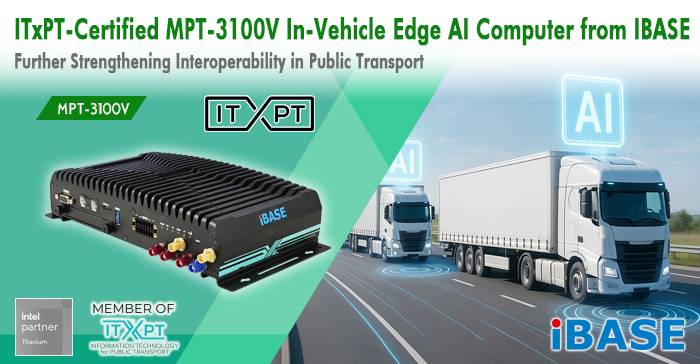 IBASE_Tech's tweet image. IBASE is proud to announce that its MPT-3100V E-Mark certified rugged in-vehicle edge AI computer has received ITxPT certification.
ibase.com.tw/en/news/catego…
#ITxPT #EMark #InVehicleComputer #EdgeAI #EdgeComputing #ITS #PublicTransitSystem