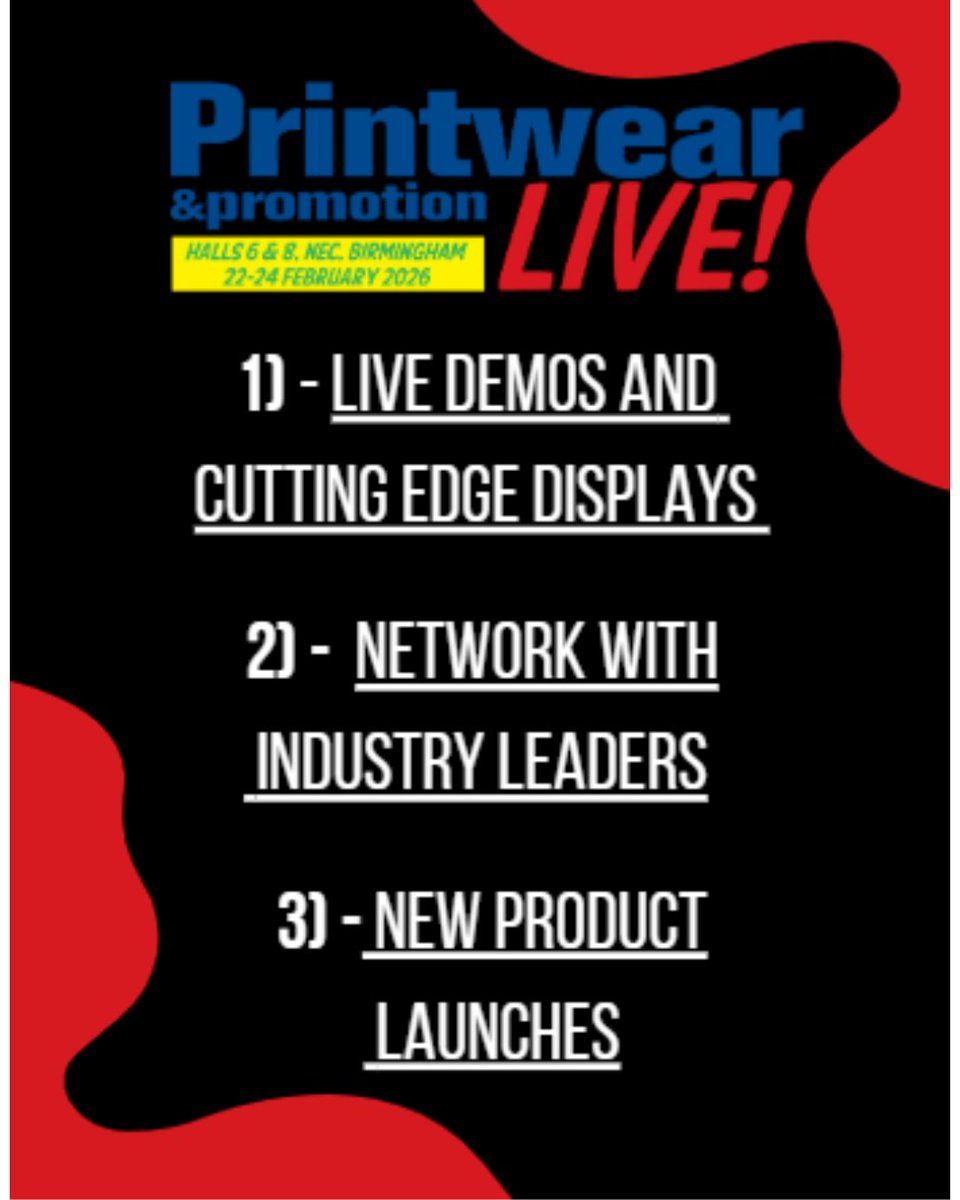 The Art of Three: An insight into what you can expect at The Printwear &amp; Promotion LIVE! 2026 exhibition. 👀 🔜 Next year's exhibition opens its doors to you all from Sunday, February 22 to Tuesday, February 24.
#printwearandpromotion #pandplive2026 #printwearandpromotionlive