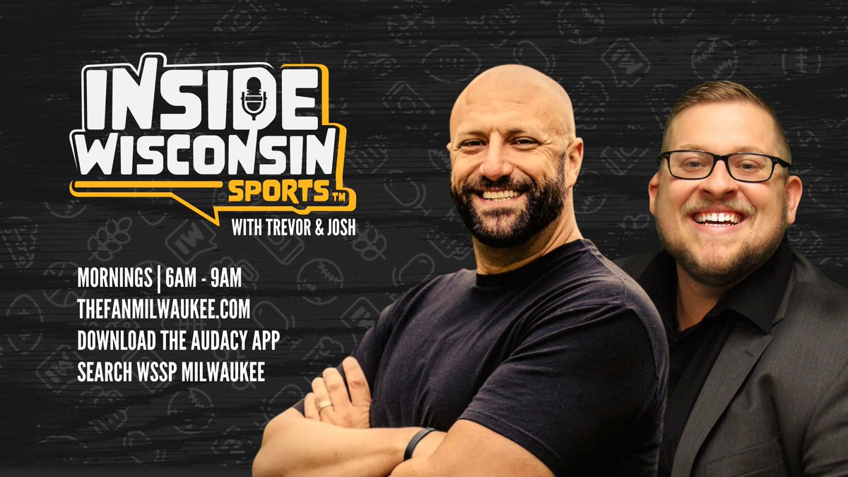 wisportsradio's tweet photo. Inside Wisconsin Sports with @TrevorThomasIW and @OnAirJosh (@InsideWisSports) is LIVE on a #TakeBackTuesday.
Be a part of the show at 414-677-1250
Watch on https://t.co/ldNzLYbVvA
Listen on https://t.co/PeXJoepfm6 https://t.co/bWXjy4cDJJ