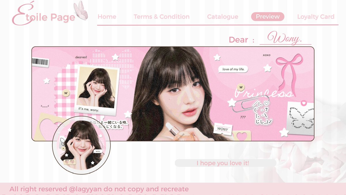 kithebuns's tweet photo. help repost yaa, terima kasih🤍

hi aku punya layout ready stock wony wonyoung free retext, bisa dm kalau mau jemput!

#zonauang rs gg ive https://t.co/c4ZZo6pCLA