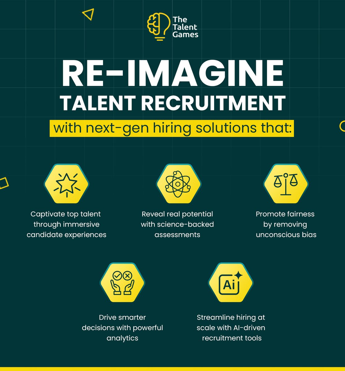 At 𝐓𝐡𝐞 𝐓𝐚𝐥𝐞𝐧𝐭 𝐆𝐚𝐦𝐞𝐬, we empower organizations to move beyond traditional recruitment and embrace smarter, fairer, and future-ready hiring.

Re-imagine hiring. Re-imagine success. 💡

#TalentAcquisition #FutureOfHiring #HRTech #TheTalentGames #hiringsolutions #AI