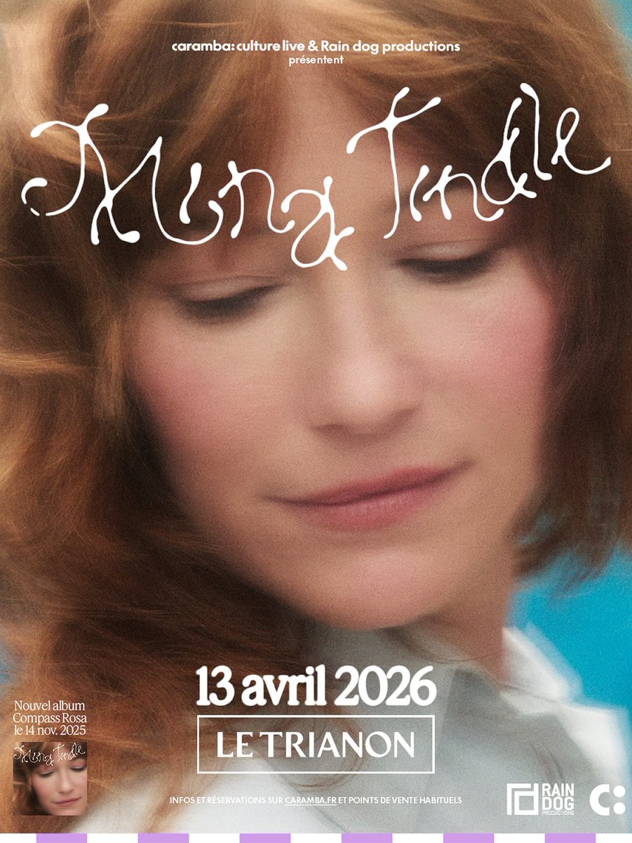 Le 13 avril 2026, <a href="/MinaTindle/">MinaTindle</a> sera au <a href="/LeTrianonParis/">Le Trianon</a>  pour célébrer la sortie de son nouvel album Compass Rosa !

Billets disponibles dès maintenant 🎟️👉 lc.cx/yn1zfc