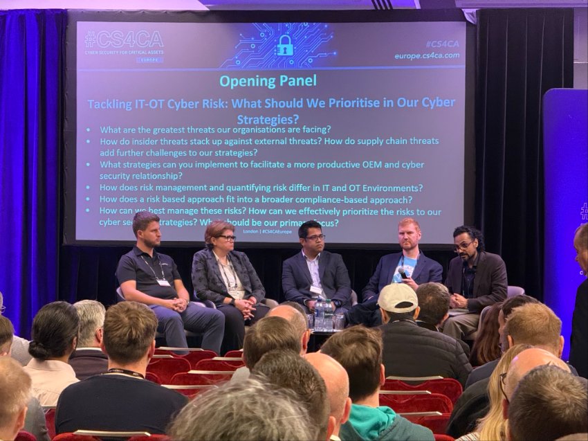 shieldworkz's tweet image. Day 1 at #CS4CAEurope kicked off with a powerful panel on tackling IT-OT cyber risks. Shieldworkz’s Joshua Deakin shared key insights on securing critical infrastructure.

Missed it? Request a demo: shieldworkz.com/request-a-demo

#OTSecurity #ITOT #NIS2 #IEC62443