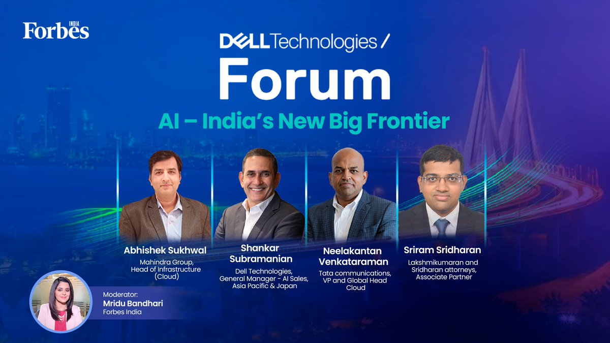 ForbesIndia's tweet image. From pilot to scale - India’s AI is going all in.

@Dell_IN  Technologies is anchoring the push to turn AI experiments into mass production across India.

forbesindia.com/article/upfron…

#AIatScale #DigitalIndia #AIProduction #DellTechnologies #InnovationInAction #TechTransformation