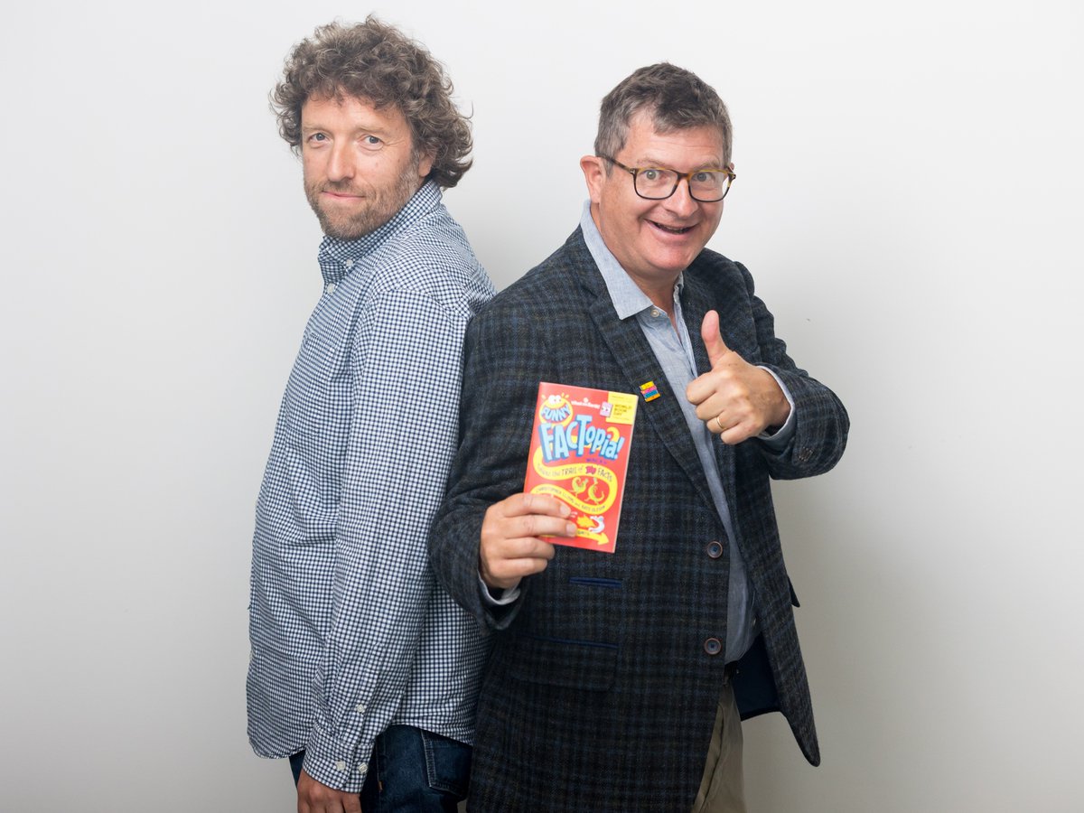 whatonearthbook's tweet image. Say hello to @chrislloydwoep and illustrator @andysmithdraws, pictured here with their @WorldBookDayUK book, Funny FACTopia! 🤣 🤪
We can’t wait to celebrate World Book Day 2026 with all of you! 📚
#WBD26 #WorldBookDay #ReadingForFun