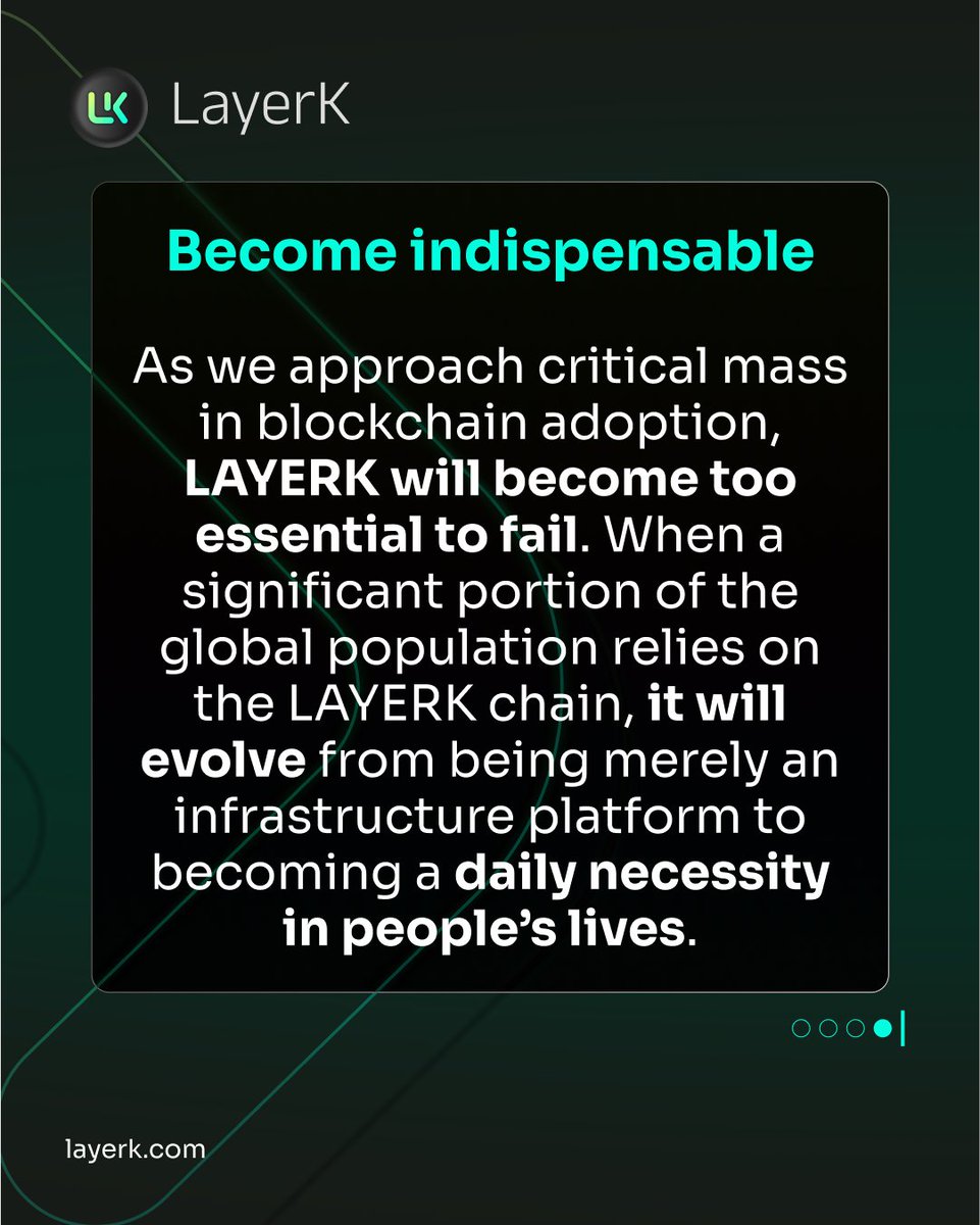 layerkofficial's tweet image. 🎯 The mission is clear.

👉 Swipe to see how we’re building a future where LayerK powers everything.

#LayerKGoals #BlockchainAdoption #Web3Future #CryptoInnovation