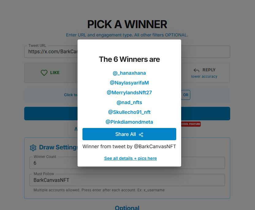 BarkCanvasNFT's tweet photo. A soooo late #Goodmodning fam !!!
Today was such a frenzy day !!!
BUT... we managed to spin the wheel for our #ExclusivesGiveaway‼️🥳
The winners are:
For #SLEM 16, @_hanaxhana , @NaylasyarifaM
For #WFDaHouse 8, @MerrylandsNft27 , @nad_nfts ,@ScullEcho91_NFT, @Pinkdiamondmeta
Our #birthday exclusives will be send soon !!! Please DM ur wallet addresses fam !!!
Thank u all sooo much fam for taking part !!! LFG for an even better October !!!
#NFTArt #NFTGiveaway #NFTExcusives #Gift #Giveaway #NFTCollection #AnimalsNFT @WulfandFloof #EchoesofNation #EchoesofMotion #SplatterLegions