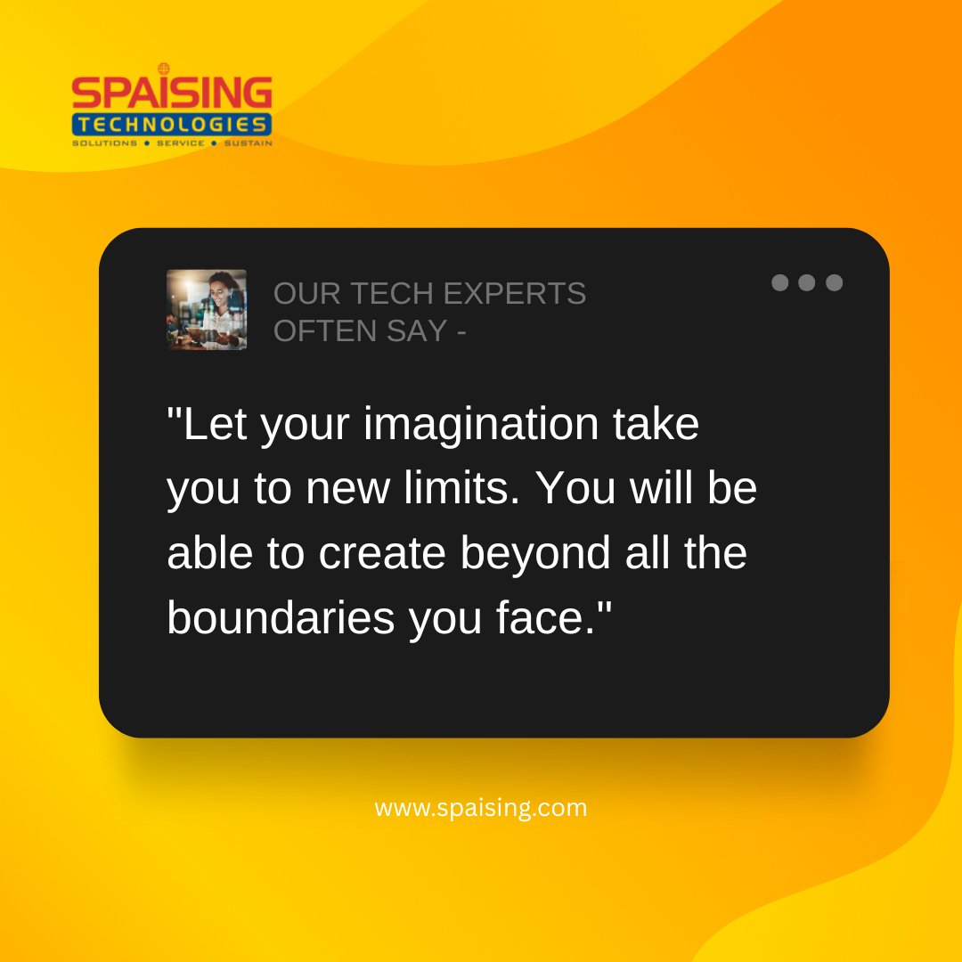 SpaisingTech's tweet image. 🚀 At Spaising Technologies, we believe imagination is the first step to innovation.
From web solutions to digital strategies, our experts help you break boundaries and create beyond limits.
#DigitalInnovation #TechExperts #FutureReady #BusinessGrowth #TechSolutions