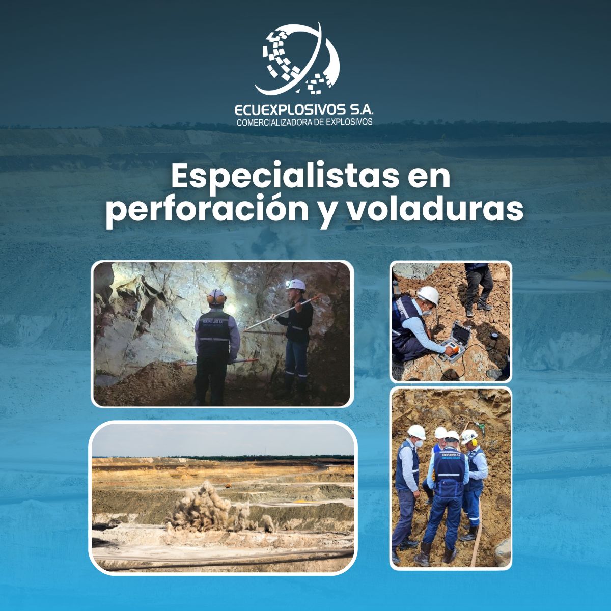 ecuexplosivos's tweet photo. Especialistas en perforación y voladuras ⛏️💥. Desde la planificación hasta la voladura, la experiencia de Ecuexplosivos impulsa tu proyecto de principio a fin.
#Ecuaexplosivos #Servicios #Voladuras #Ecuador #Perforación #mineríaecuatoriana https://t.co/usJT6udbur