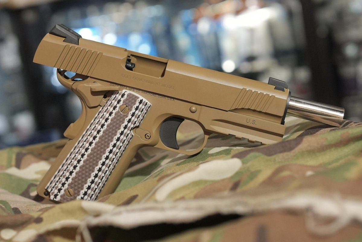 jkarmy_int's tweet image. EMG Cybergun COLT ✨
M45A1 GBBP
T8 Enhanced Version 🤫
Steel Internals with T8 Enhanced Gaskets
#emg #cybergun #colt #m45a1
