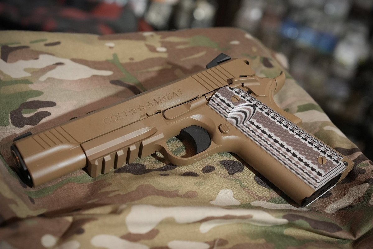 jkarmy_int's tweet image. EMG Cybergun COLT ✨
M45A1 GBBP
T8 Enhanced Version 🤫
Steel Internals with T8 Enhanced Gaskets
#emg #cybergun #colt #m45a1