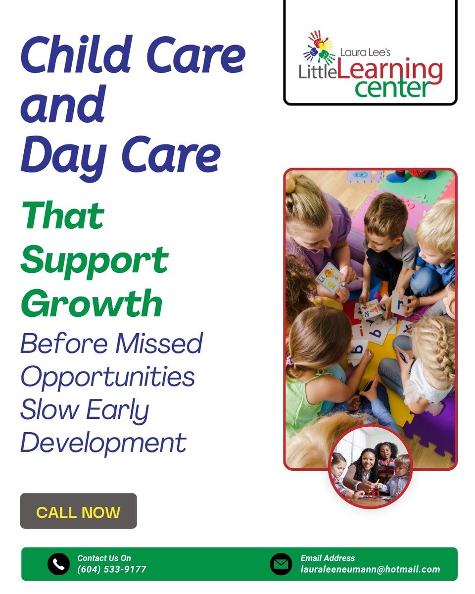 laura45754's tweet image. At Laura Lee’s Little Learning Center, our child care programs provide a safe and engaging environment where little ones thrive.
#ChildCare #LauraLeesLearning
maps.app.goo.gl/FqR6qmREBSmwxB…
