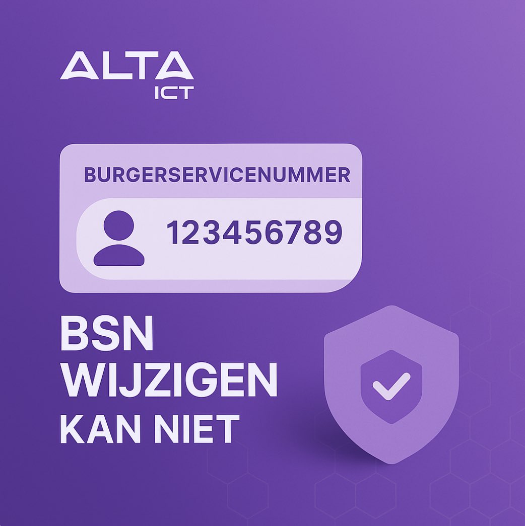 🔒 BSN wijzigen? Niet mogelijk.
Na het datalek vroegen burgers of hun BSN aangepast kon worden. Dat kan niet: het nummer is onveranderlijk.

Het echte risico: #datalekken waar BSN’s worden gecombineerd met DigiD/bankinfo → identiteitsfraude.

alta-ict.nl/bsnwijzigen