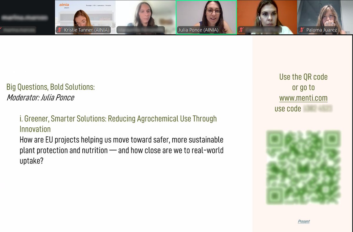 AGRO4AGRI's tweet photo. @ainiatecnologia @BiobiveProject @Citrusbusters @VINNY_project_ @EU_HaDEA @EUScienceInnov What interesting discussions we are having during our joint webinar #FromLabToLand! To wrap up, @ainiatecnologia has emphasised the importance of collaboration among research projects and with stakeholders to integrate emerging technologies into agricultural innovations. https://t.co/qmgkddLduv