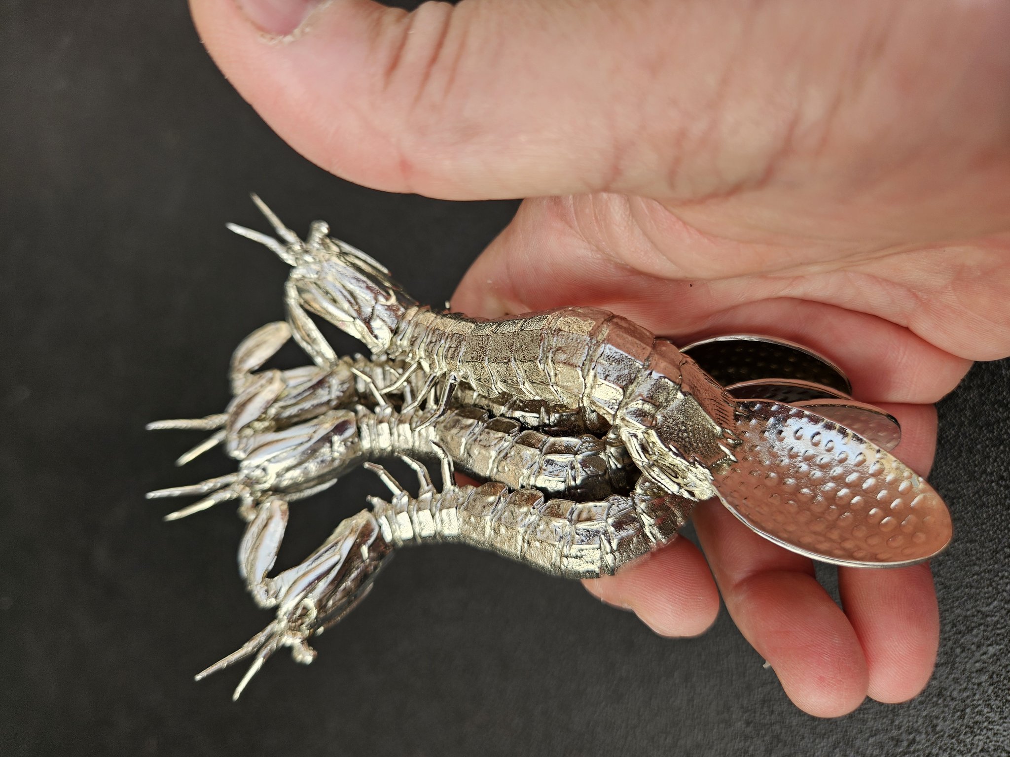 鰯金属化　イワシ金属化　イセエビ　伊勢海老　作品　フィギュア　置物　工芸 鰯金属化 イワシ金属化 イセエビ 伊勢海老 作品 フィギュア 置物