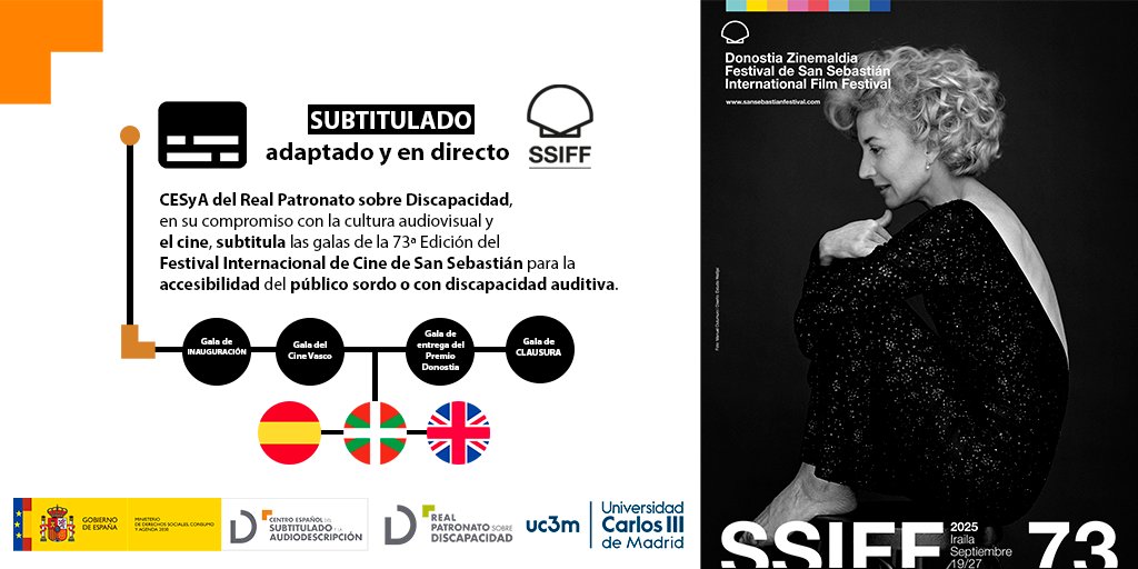 CESyA (@cesyaes) on Twitter photo Un año más, @cesya_es del @rpdiscapacidad,
en su compromiso con la cultura #audiovisual  y
el #Cine, ofrece #Subtitulado durante las galas del Festival Internacional de Cine de San Sebastián #SSIFF73 para la #Accesibilidad del público sordo o con #Discapacidad auditiva. Un año más, @cesya_es del @rpdiscapacidad,
en su compromiso con la cultura #audiovisual  y
el #Cine, ofrece #Subtitulado durante las galas del Festival Internacional de Cine de San Sebastián #SSIFF73 para la #Accesibilidad del público sordo o con #Discapacidad auditiva.