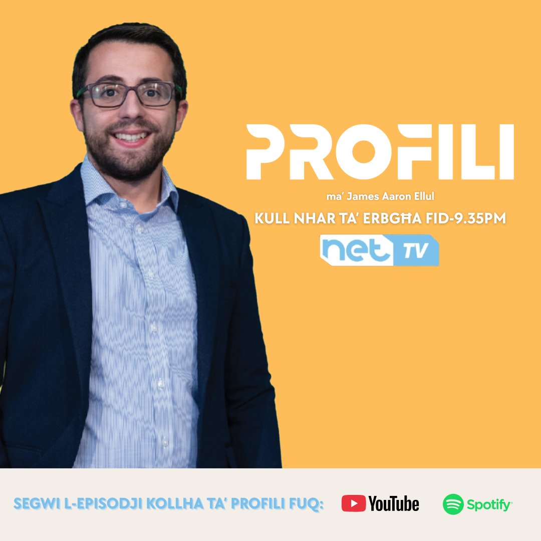 Season 5 of #PROFILI is here!

Join me every Wednesday at 9:35PM on @NETTVMalta for inspiring conversations &amp; stories.

📺 Watch on NET TV
🎧 Listen on #YouTube &amp; #Spotify

#Profili #Season5 #Malta