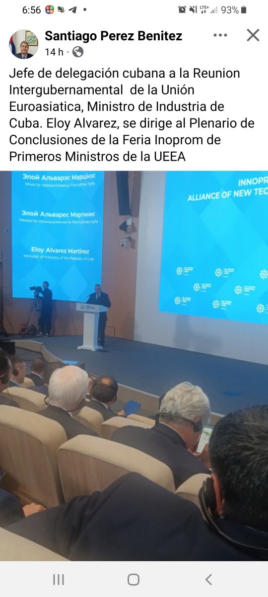 EloylvarezMart1's tweet photo. Participamos en el Consejo de Política Industrial de la Unión Económica Euroasiática, se intercambió sobre las prioridades para el desarrollo industrial en los países miembros y observadores. 
#IndustriasCuba https://t.co/HP9MYONVDn