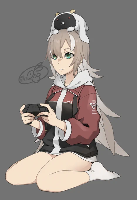 ゲーム配信の立ち絵用うちの子描いた #nonoあーと