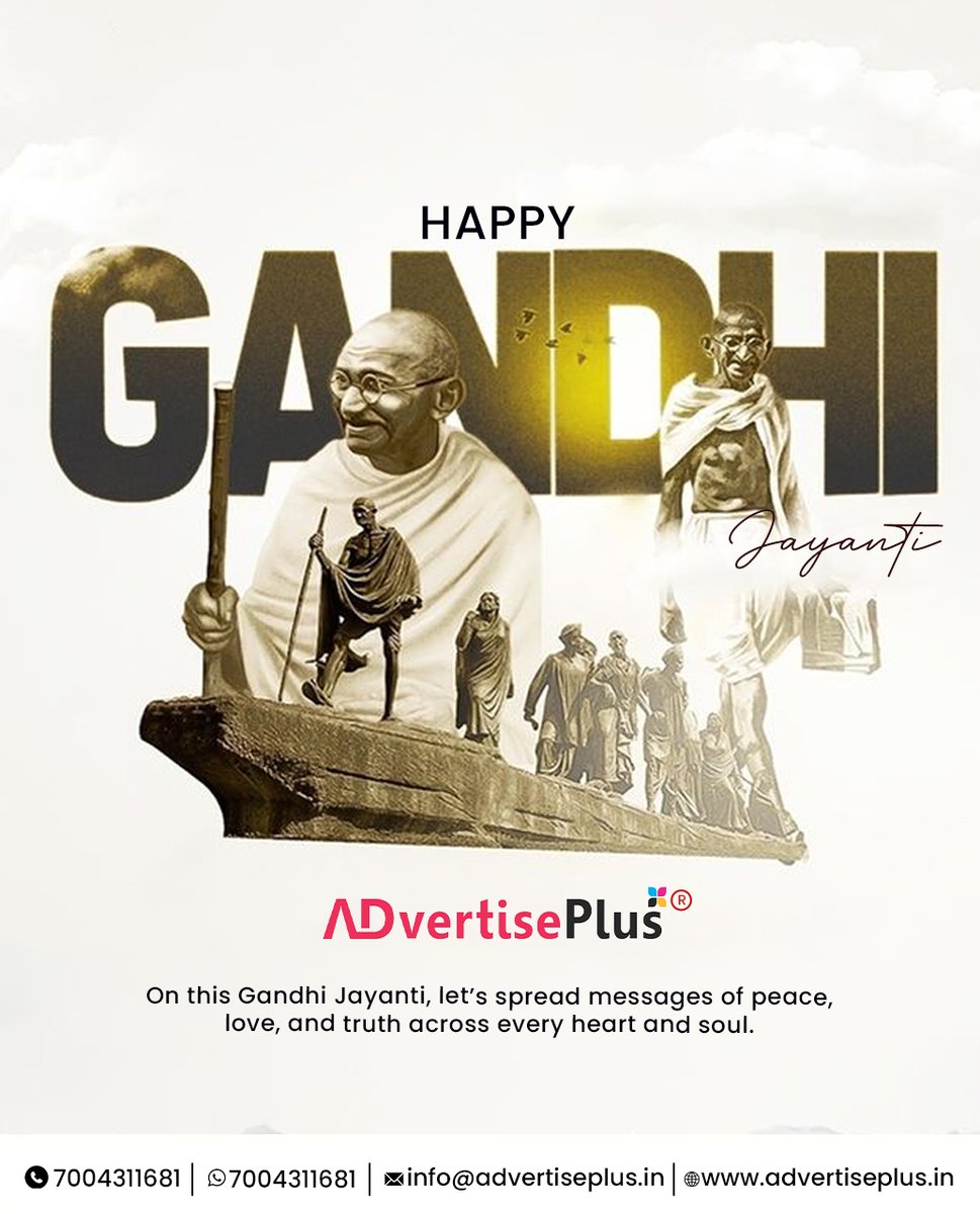 DvertiseA27757's tweet image. 🎆🕊️ On Gandhi Jayanti, spread messages of peace, love &amp;amp; truth across every heart &amp;amp; soul. 🌿✨💫

#GandhiJayanti2025 #PeaceAndHarmony #TruthAndSimplicity #NonViolence #PositiveVibes