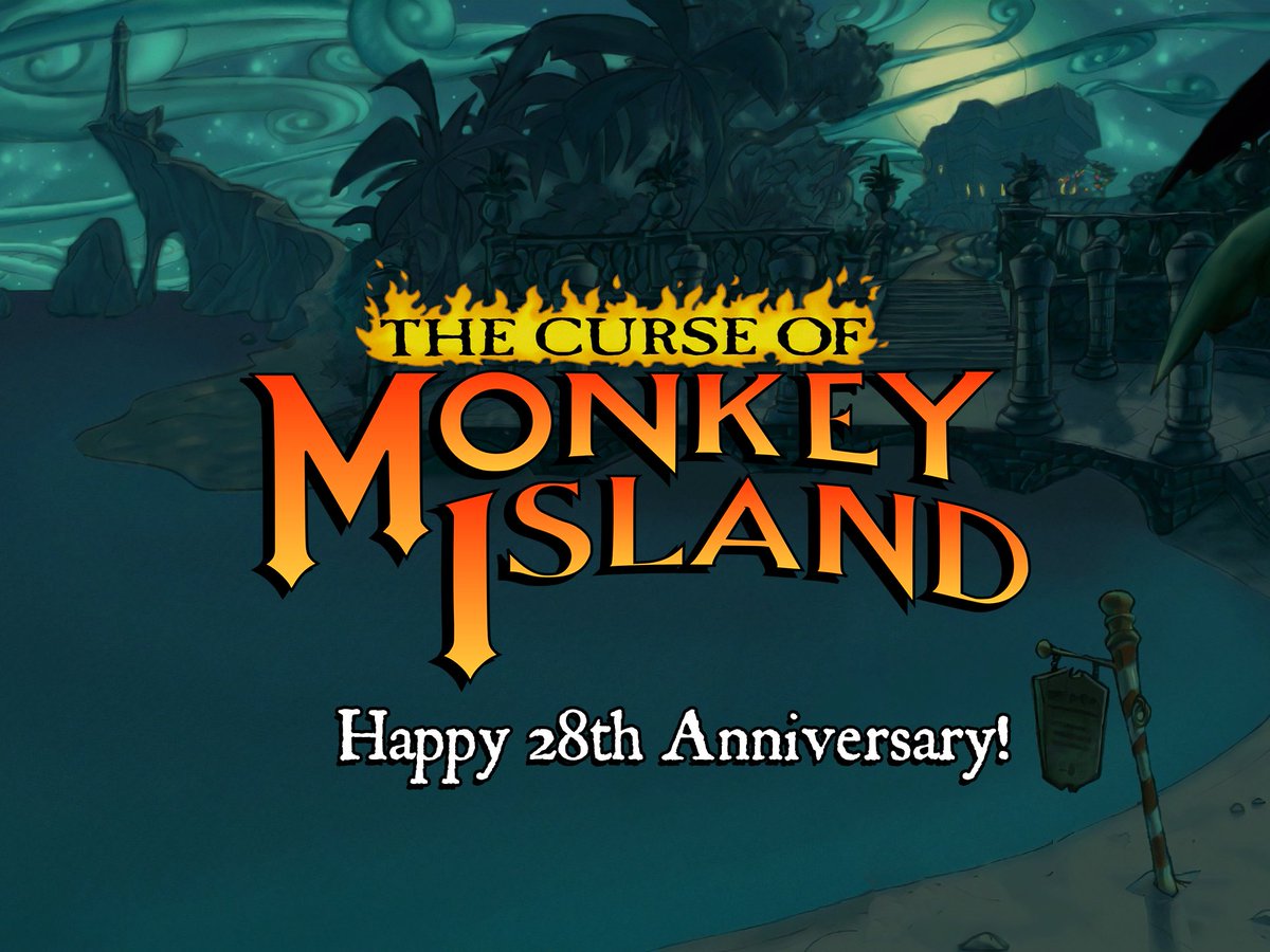 Today, we celebrate The Curse of #MonkeyIsland's 28th Anniversary.

On October 30, 1997, Online Gaming Review reported that the game had gone gold. It would become available in the stores a few days later, in the week of November 10th.