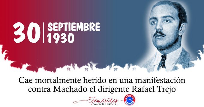 Evocamos en el aniversario de su muerte a Rafael Trejo, uno de los símbolos del estudiantado cubano. Su ejemplo convoca a seguir #DePieYCombatiendo.