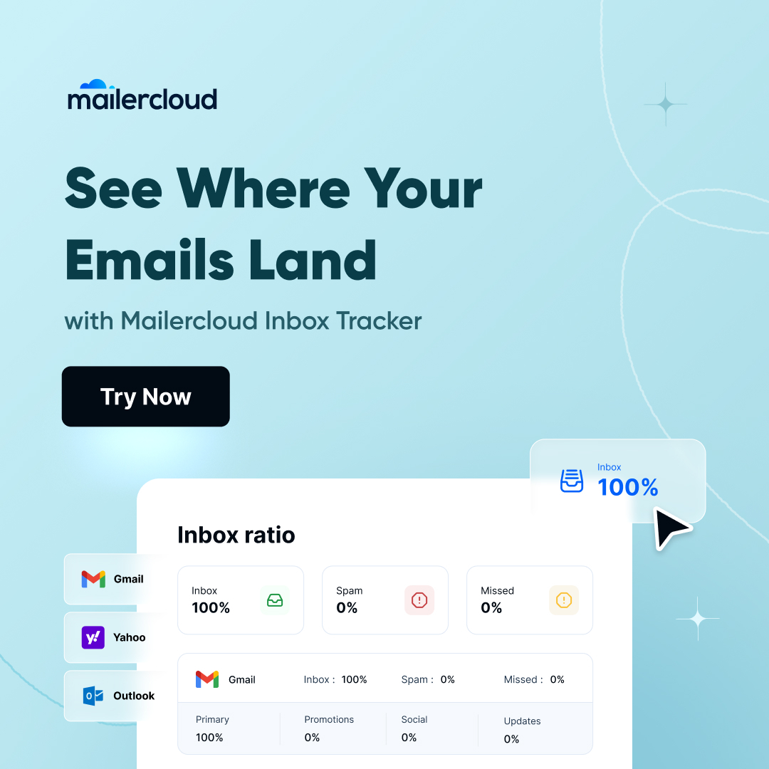 mailercloud's tweet image. See if your emails land in Inbox, Promotions, or Spam - know it all with Mailercloud😀

Start Tracking today🚨
mailercloud.com

#mailercloud #inboxtracker