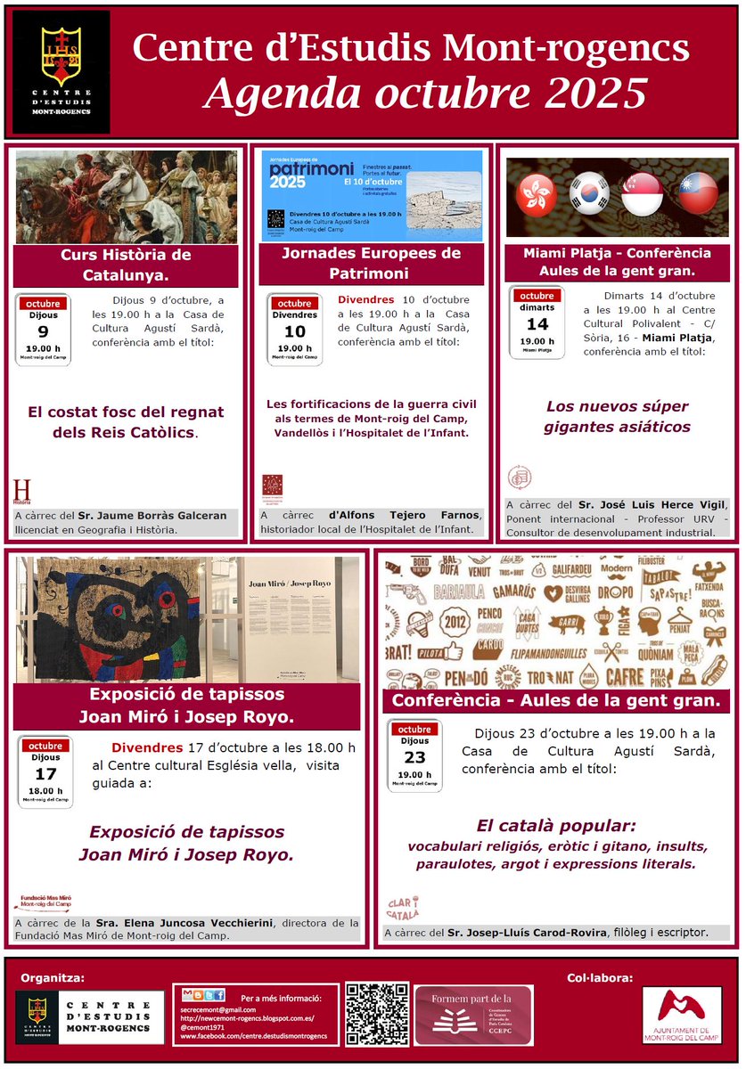 #cem #agenda #montroigdelcamp newcemont-rogencs.blogspot.com