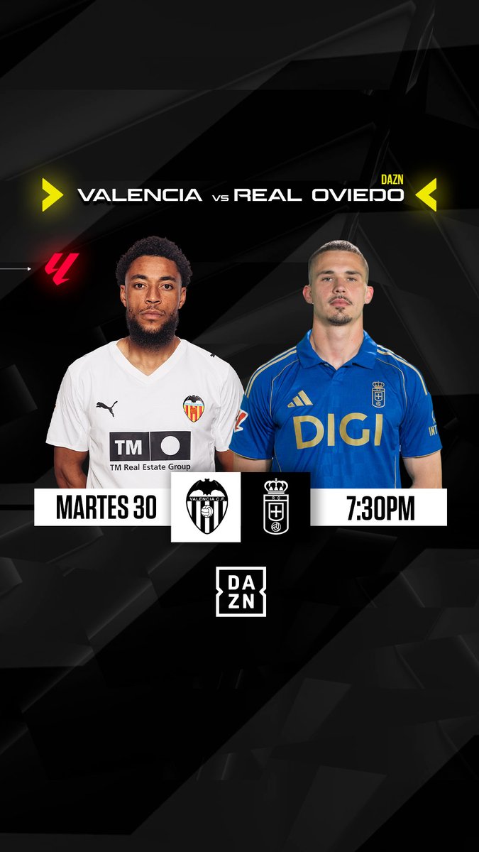 David Fernández (@davidfer_) on Twitter photo Hoy hay fútbol en Mestalla. El Valencia, invicto en casa, recibe a un Real Oviedo que viajó sin Cazorla. Paunović quiere dejar de ser el peor ataque de #LaLigaEnDAZN, pero los chés son consistentes.
Cita con <a href="/andreaSeguraS/">Andrea Segura</a>, Jaume Domènech y <a href="/alexsilvestreSZ/">Álex Silvestre</a>. Y luego, #PokerFC. Hoy hay fútbol en Mestalla. El Valencia, invicto en casa, recibe a un Real Oviedo que viajó sin Cazorla. Paunović quiere dejar de ser el peor ataque de #LaLigaEnDAZN, pero los chés son consistentes.
Cita con <a href="/andreaSeguraS/">Andrea Segura</a>, Jaume Domènech y <a href="/alexsilvestreSZ/">Álex Silvestre</a>. Y luego, #PokerFC.