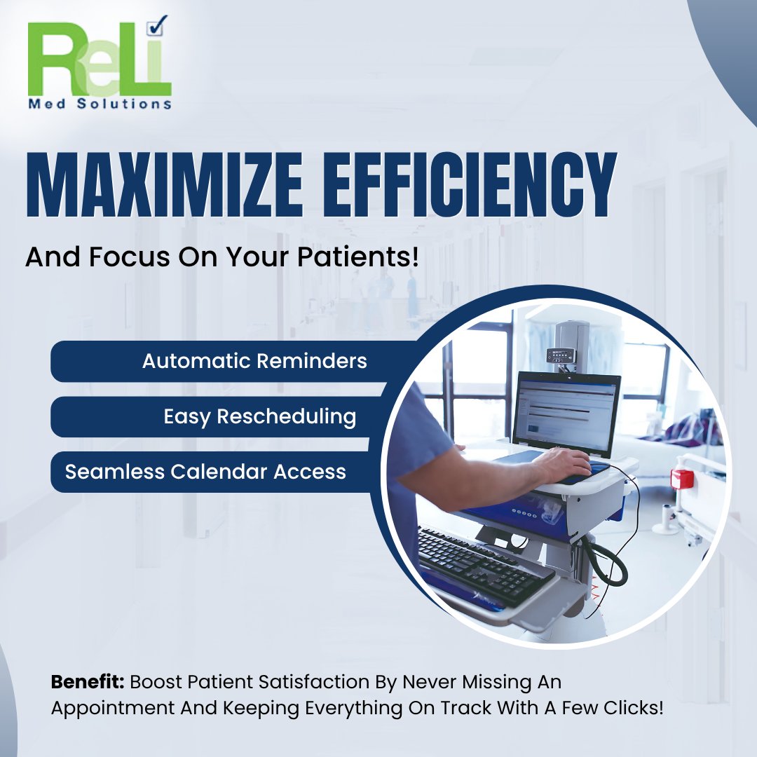 Relimed's tweet image. ๐ Manual scheduling, itโs time to let go! โ
๐ Boost your practice with software thatโs always on the go! ๐ป โฑ๏ธ Say goodbye to mistakes, delays, and stress!
#PracticeManagement #SchedulingMadeEasy #HealthTech #AutomatedAppointments #PatientSatisfaction #ReliMedSolutions