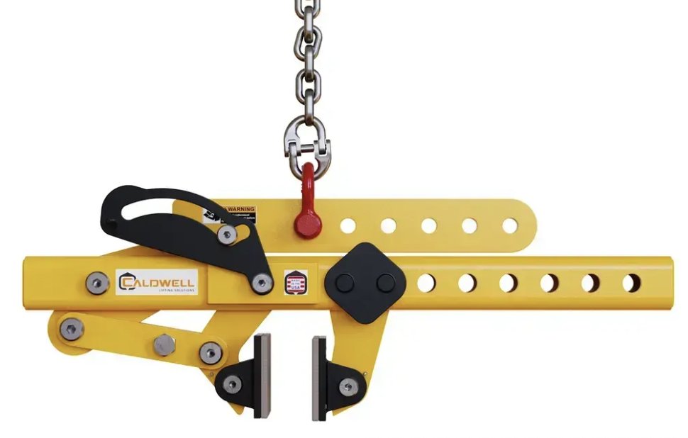 With an adjustable lifting point and pivoting urethane pads, you can set up the Model 176 to match your exact application. caldwellinc.com/products/rig-m…