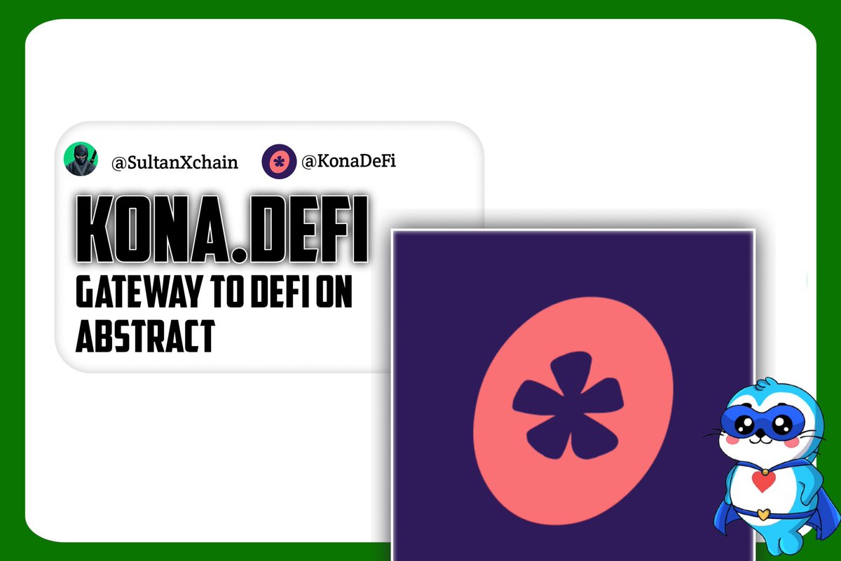 They say DeFi is the backbone of every thriving chain. 

I had no reason to doubt. 

<a href="/KonaDeFi/">Kona</a> proved me right. 

Now on Abstract, Kona lets you earn by providing liquidity and farming points, a gateway to rewards of XPs and more. 

Here’s everything you need to know 🧵↴