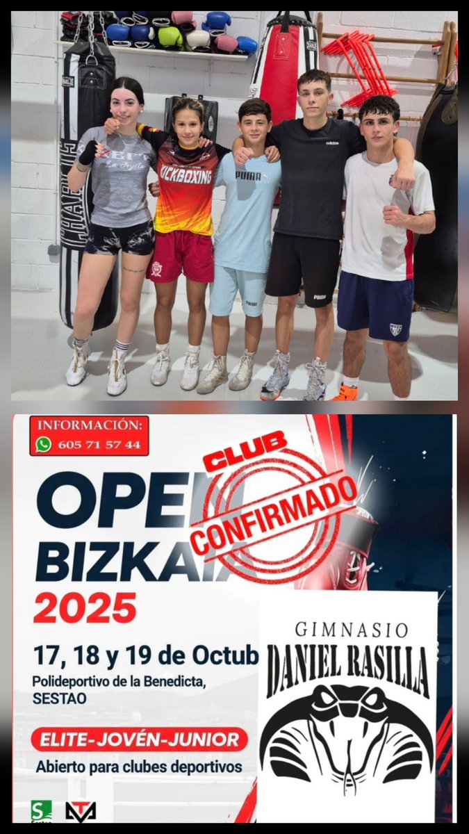 Dani Madrazo, Chiara Ferrari, Nayara Núñez, Manu Rivas y Yago Cosme representarán a nuestro Club en el próximo Open de Bizkaia 💪🐍