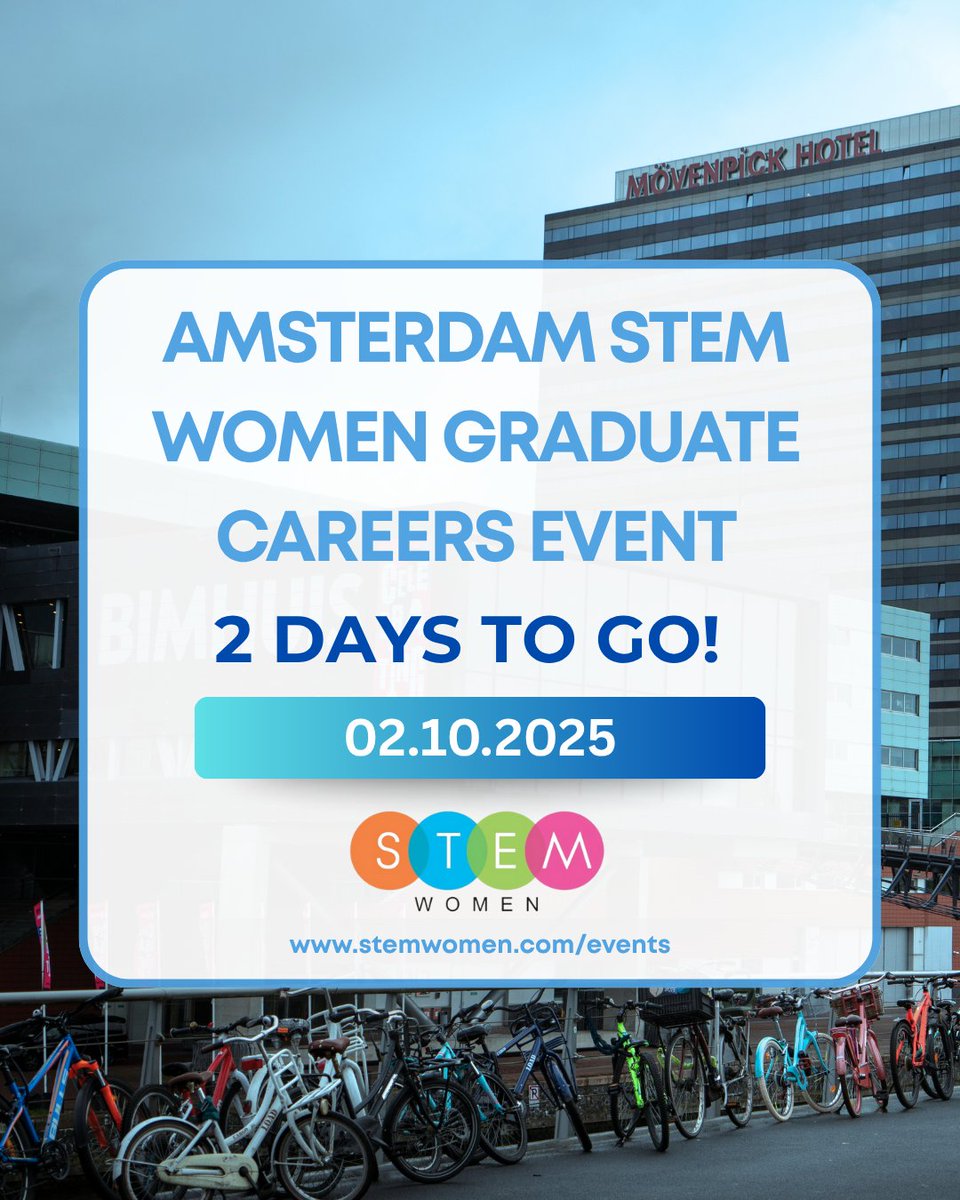 STEMWomenEvents's tweet photo. 📣Just 2 days to go!  

 ✨Network with top employers 
✨ Explore graduate opportunities 
✨ Meet inspiring women in STEM  

📍 Mövenpick Hotel, Amsterdam 📅 02.10.2025  
 
Register now: https://t.co/NiTBZ95tjr

#STEMCareers #GraduateJobs #WomenInSTEM #STEMEvents #Amsterdam https://t.co/AKTcFsR0kl