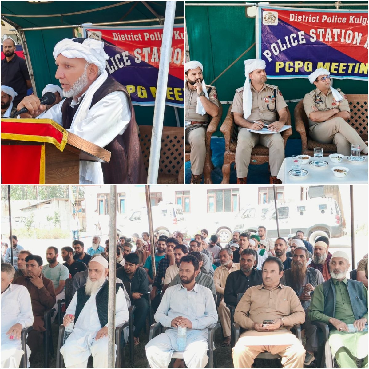 policekulgam's tweet photo. In order to foster trust & cooperation a #PCPG meeting chaired by SSP Kulgam Shri #Sahil Sarangal-IPS was held at #Kanchloo; in which representatives & prominent respectables of Kanchloo, Waltengoo, Kund & its adjacent areas Participated. @JmuKmrPolice @KashmirPolice @DigSkr https://t.co/d4XjRz2HSb