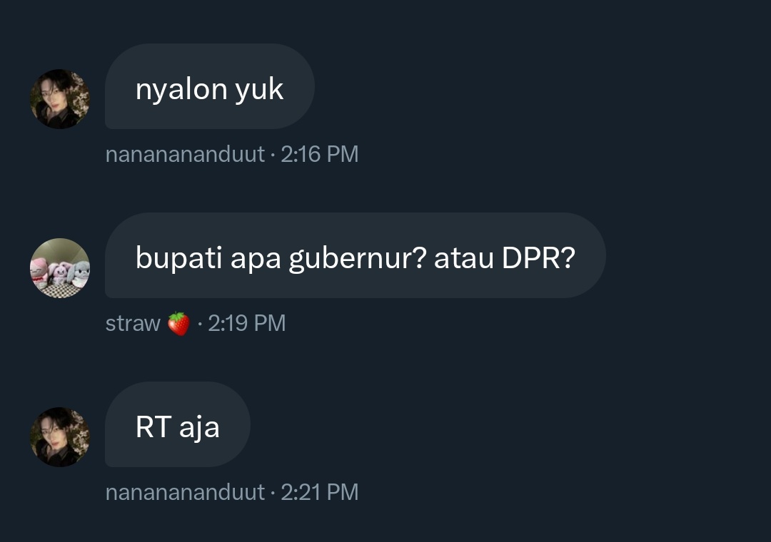 bilangnya "ngapain nikah, mending menggulingkan pemerenta", tapi obrolannya malah mau gabung 🌚