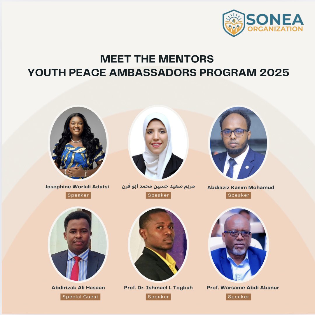KasimHon's tweet photo. I am truly honored to be one of the speakers in the Youth Peace Ambassadors Program 2025.
It is a privilege to share my experience and insights with passionate Somali youth who are dedicated to peacebuilding, leadership, and positive change in our society. https://t.co/ej6Pygc8vc
