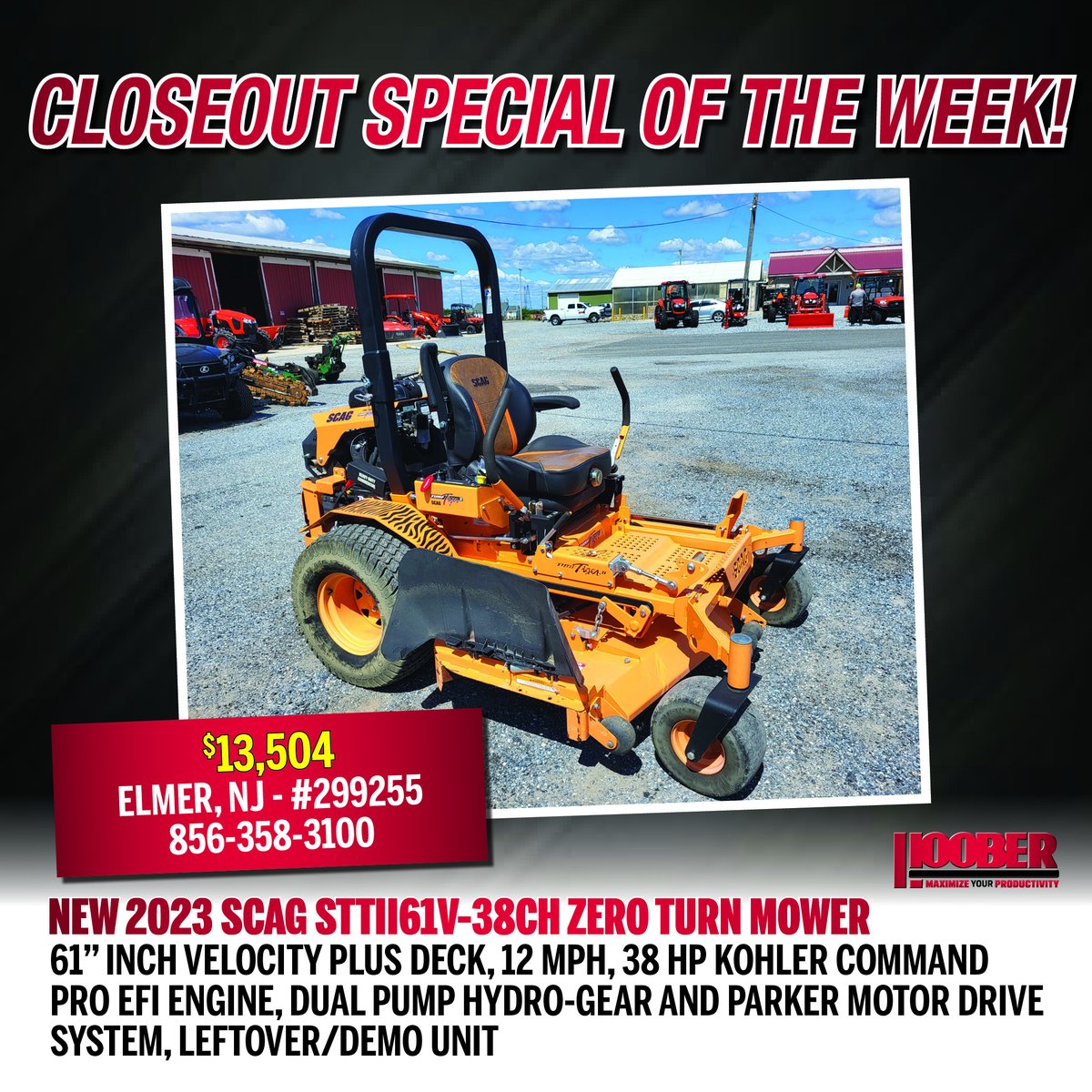 Special end of season savings on this closeout unit!
Don’t miss this great deal with reduced pricing! hoober.com/Closeouts
#hooberinc #zeroturnmowersforsale #zeroturnmower