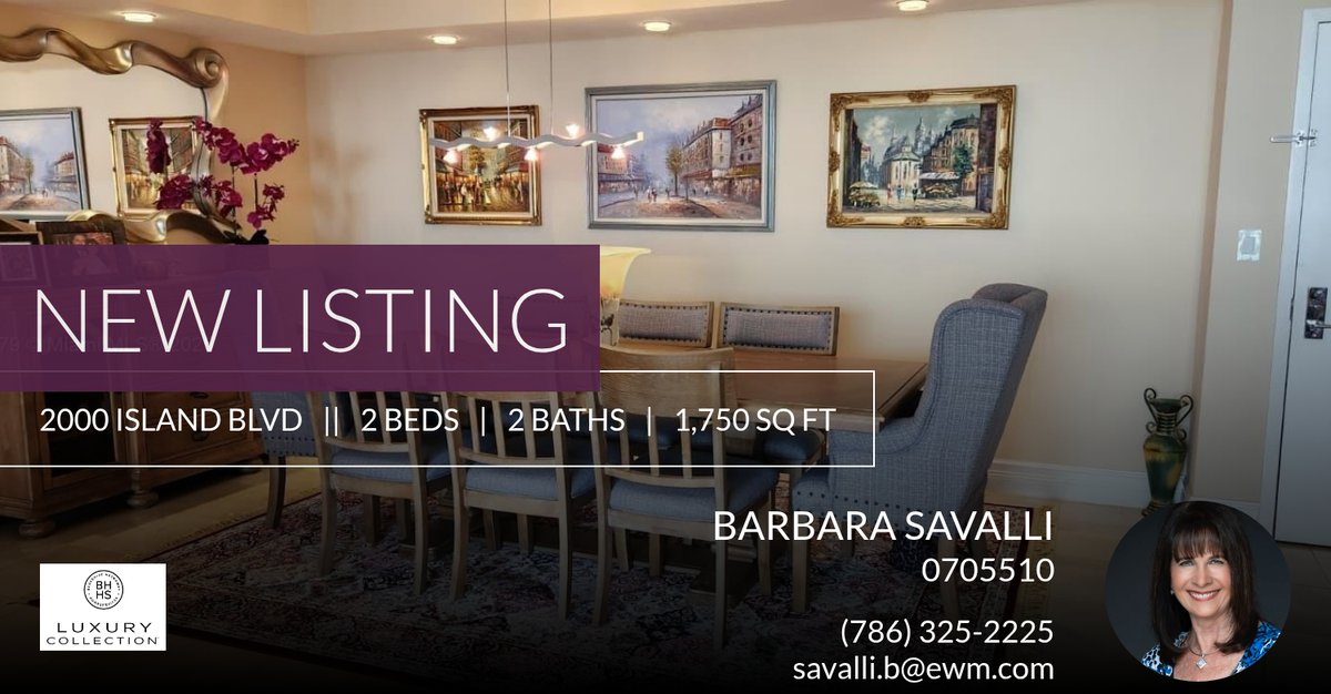 FabSoFlRealtor's tweet photo. 📍 New Listing 📍 Take a look at this fantastic new property that just hit the market located at 2000 Island Blvd 2605 in Aventura. Reach out here or at (786) 325-2225 for more information https://t.co/W9jwNMie5n https://t.co/7Ree8qu8G6