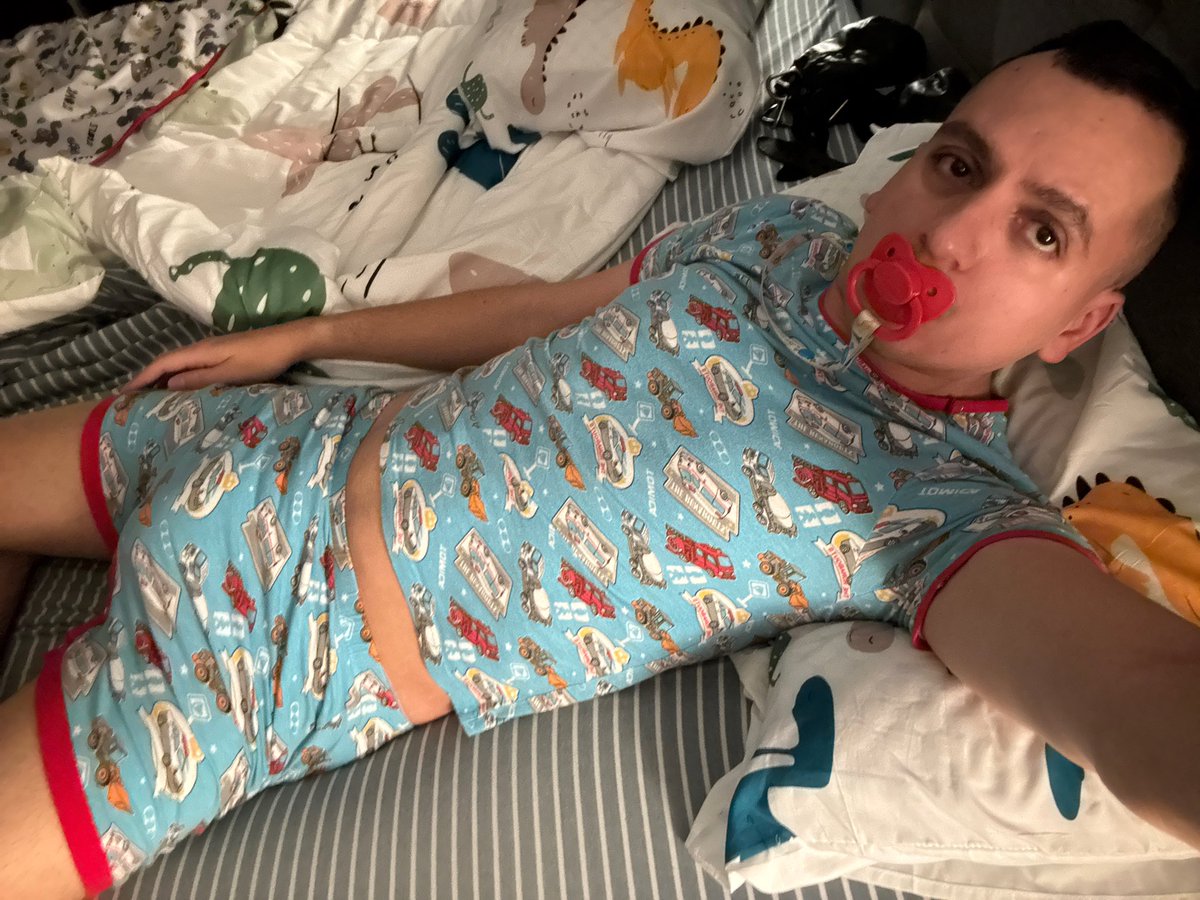 Good morning. Still a bit sleepy 🥱. Just pull-ups left. First night in the substantially smaller chastity cage. I’ll need my order of diapers to get here asap, as I’m gonna need to wet often in bed if I hope to sleep soundly through the night 😅. #diaperboi #abdlgay #chastity