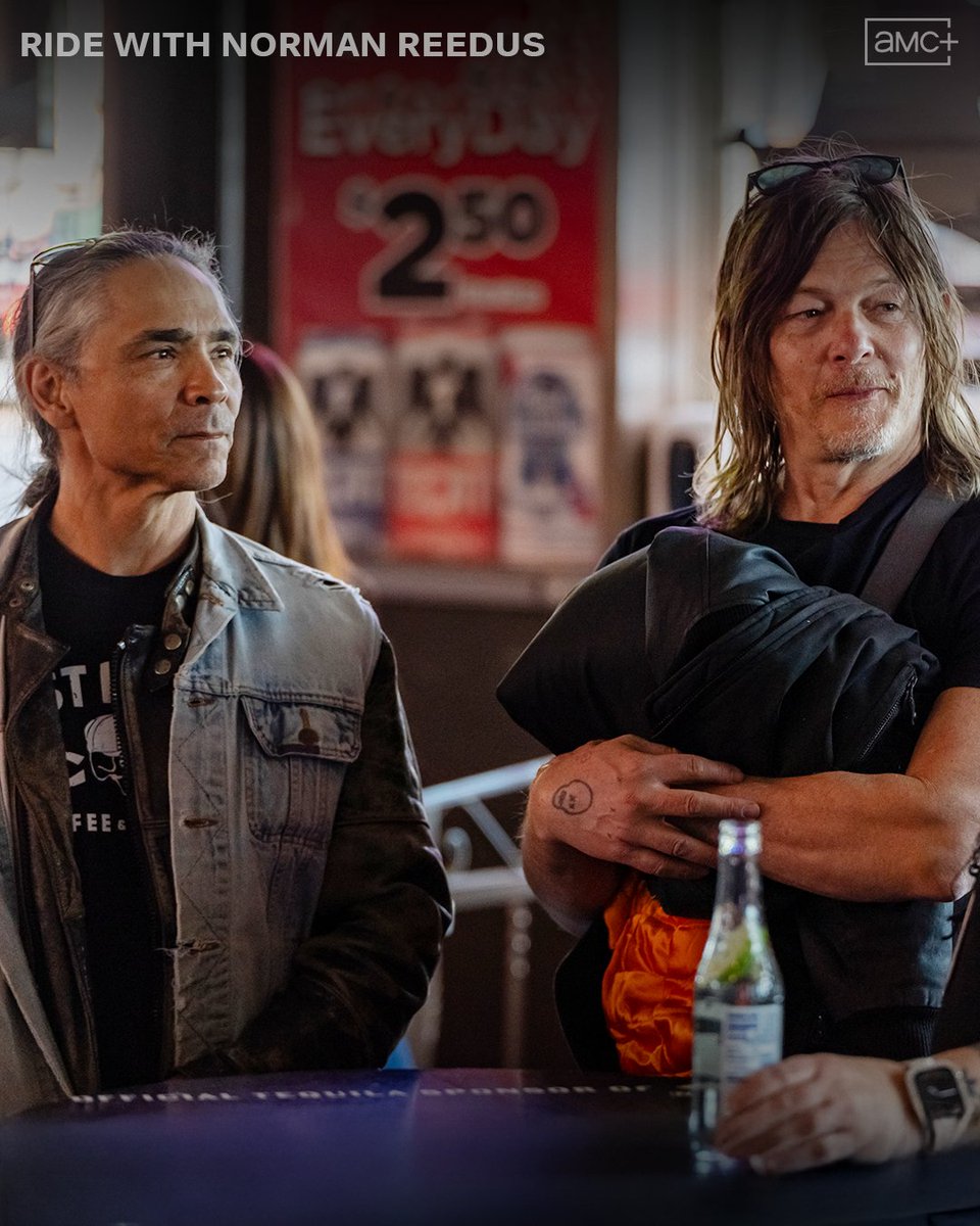 rideamc's tweet image. Just Norman, Zahn and a new view... can't get any better than that. 🙂‍↕️ 

Watch the full season of #RideWithNorman now on AMC+.