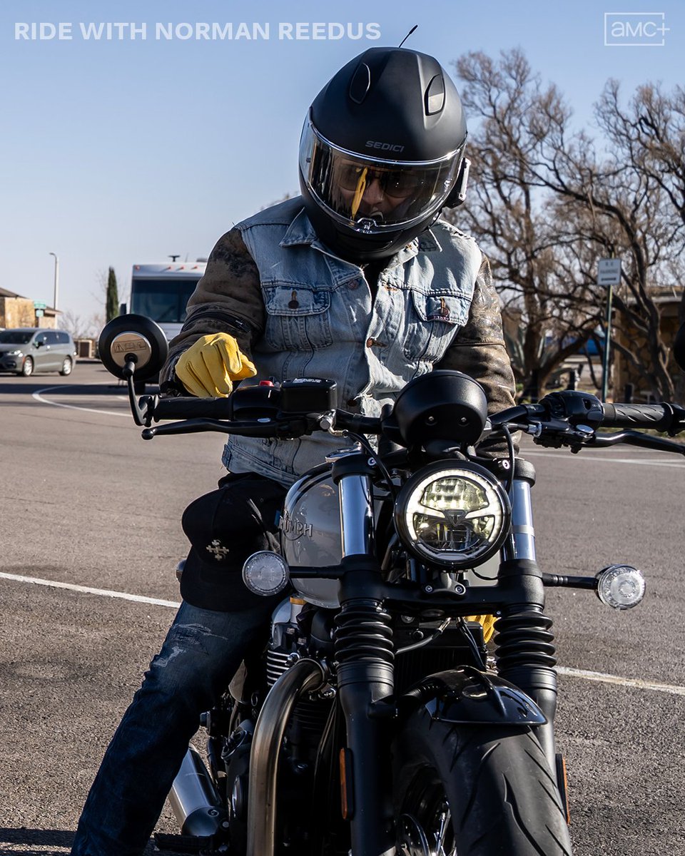 rideamc's tweet image. Just Norman, Zahn and a new view... can't get any better than that. 🙂‍↕️ 

Watch the full season of #RideWithNorman now on AMC+.
