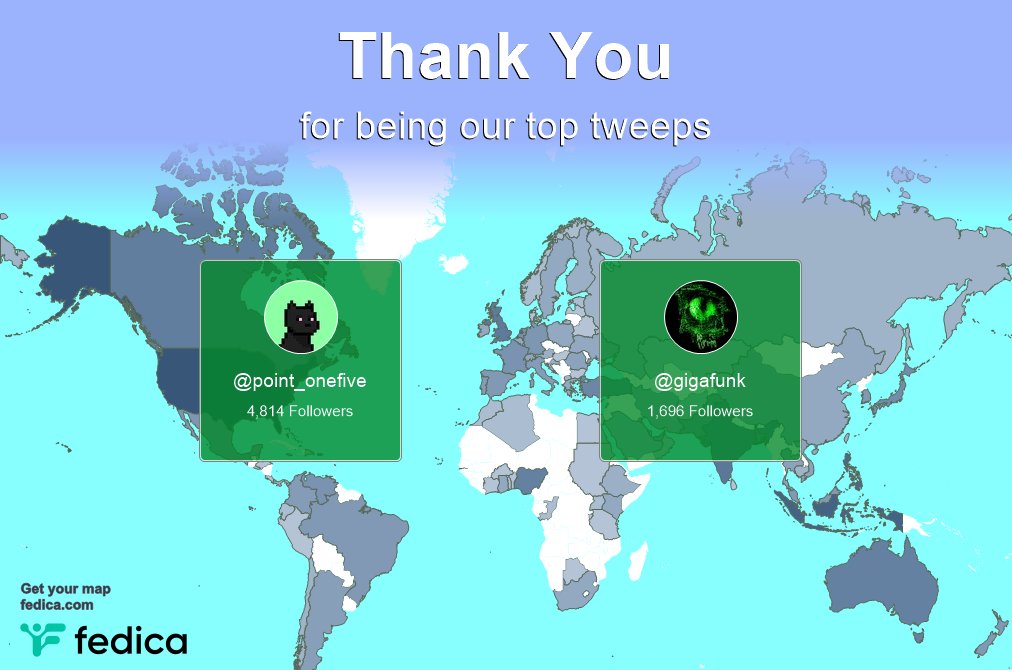 Special thanks to our top new tweeps this week <a href="/point_onefive/">Point📍</a>, <a href="/gigafunk/">GigaFunK</a>