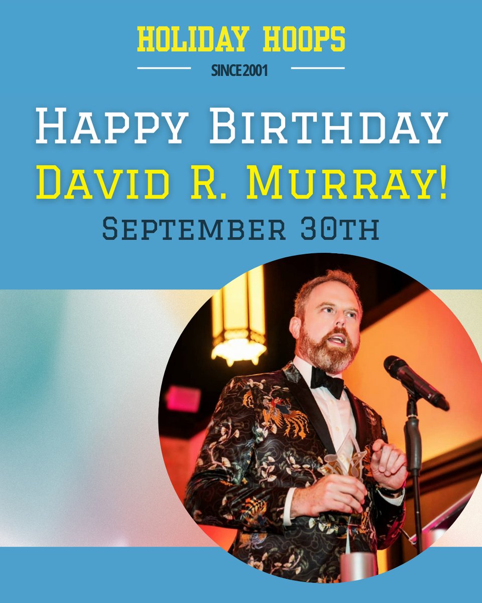 Happy Birthday 🎉 David R. Murray (9/30) -  Advisory Council member, teacher, philanthropist, and fundraising evangelist. David, your belief in HOOPS—and so many others—makes all the difference. We appreciate you - enjoy your special day!