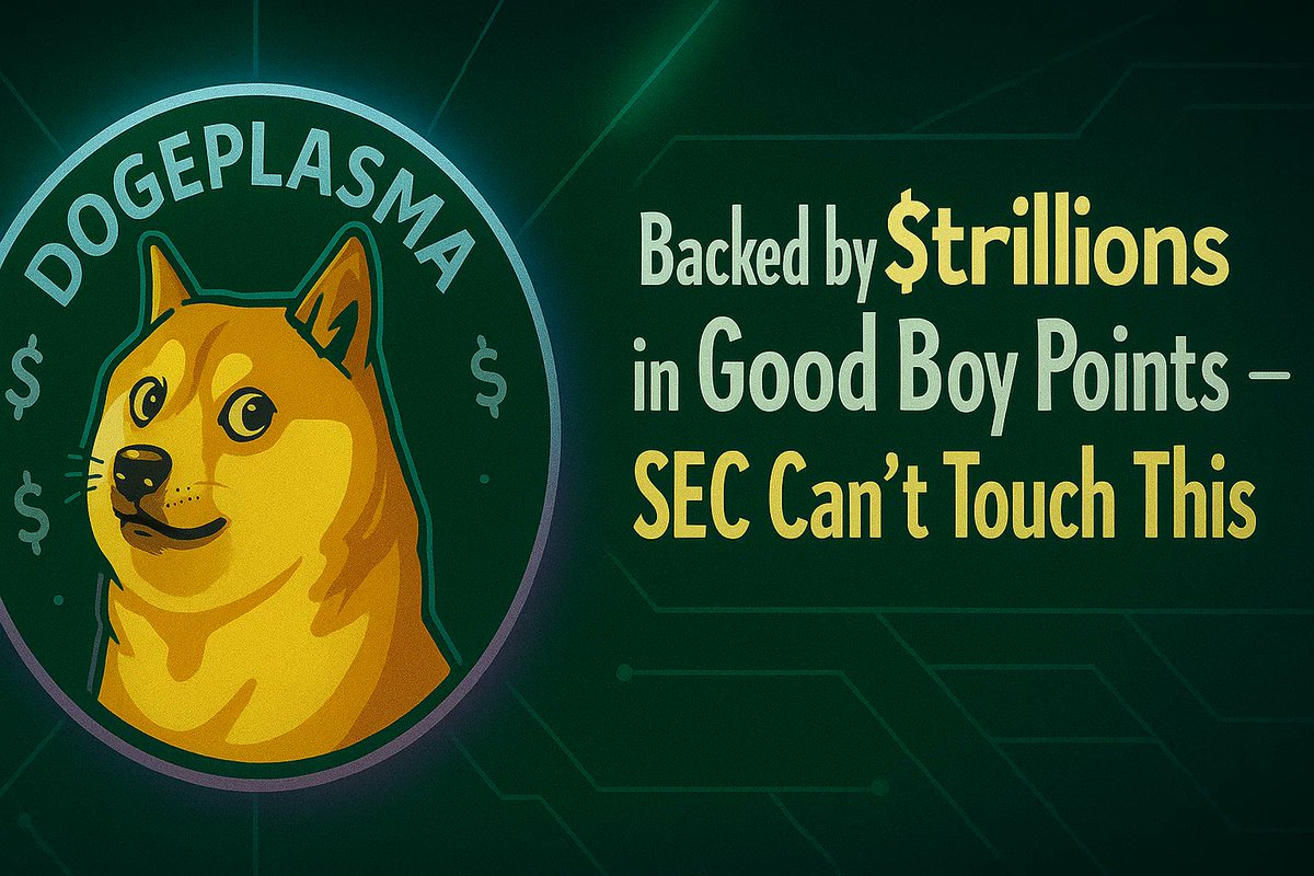 dogeplasma_io's tweet photo. Much wow. Such launch. 🚀

Introducing DogePlasma ($DPLS) — the meme coin powered by belly rubs, not Tether.

Backed by $trillions in Good Boy Points. SEC can’t touch this. 🐾
🌐 https://t.co/fm6aZrq8FP
#DogePlasma #DPLS #Crypto #MemeCoin #PlasmaChain https://t.co/GlJzENLkUK