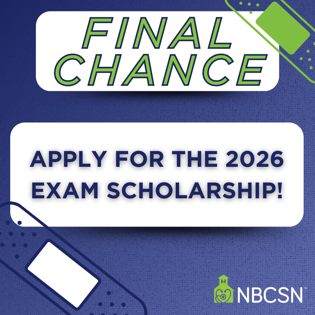 NCSNBoard's tweet photo. Tomorrow is the deadline to apply for the NBCSN 2026 Scholarship Program! If you are a school nurse who comes from a historically marginalized background or who serves a historically marginalized school population, &amp; want to become an NCSN, learn more now: https://t.co/z2awnDwcYE https://t.co/0K2Gt8kw8L