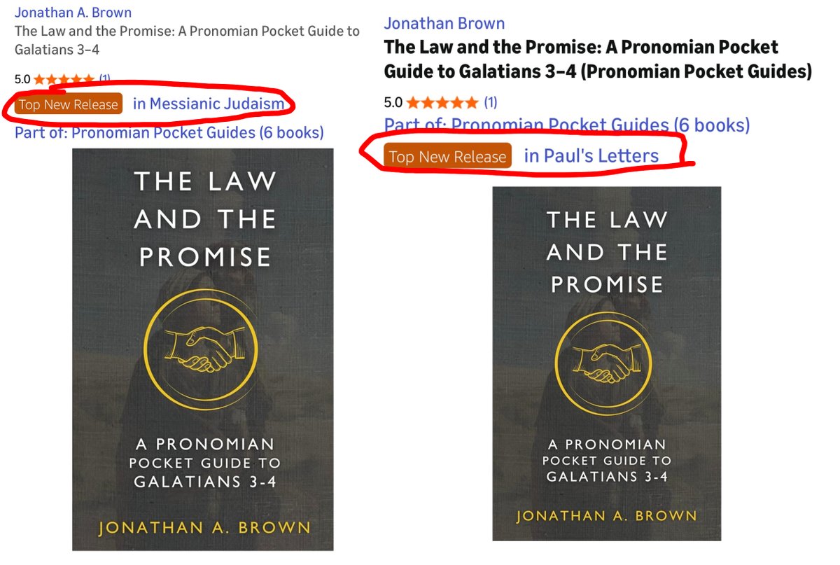 PronomianLLC's tweet photo. Thank you to everyone who got a copy of our newest book by @AspiringSkolar. Because of your support, it is currently the top new release in both "Messianic Judaism" and "Paul's Letters" on Amazon!

If you don't have your copy yet, check it out here: https://t.co/XeQYKDVhUN https://t.co/ExEvq8W6Xm