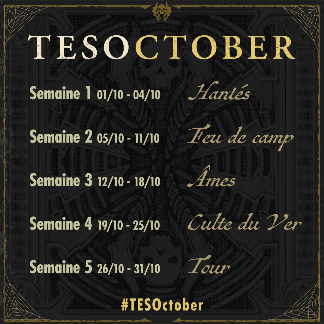 C'est de saison ! 🖌️🍂 #TESOctober est officiellement de retour ! Cette année, nous avons sélectionné plusieurs thèmes pour chaque semaine, mais n'hésitez pas à laisser parler votre créativité comme bon lui semble pendant tout le mois !