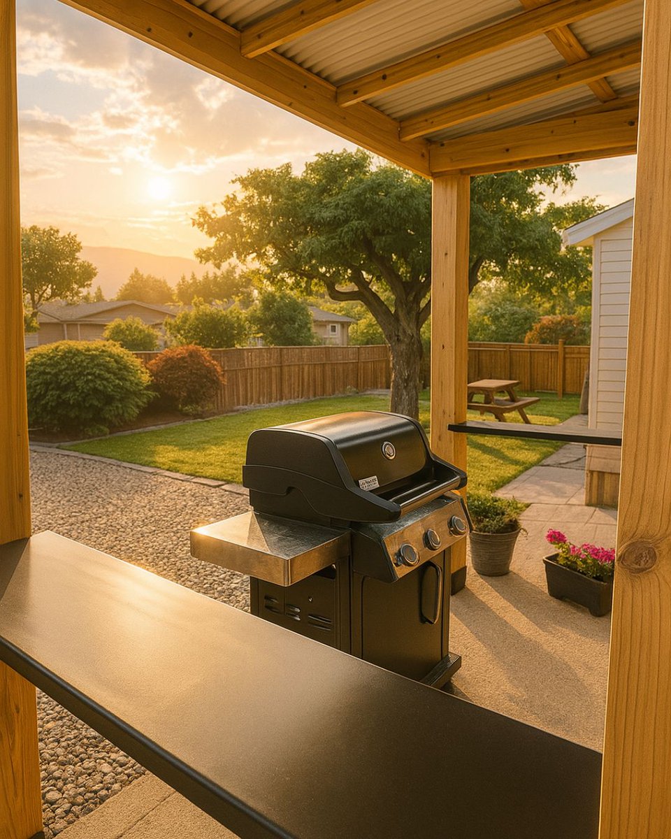 outdoorlivingca's tweet image. 🌅 Good food, golden hour, and a cedar shelter built for connection.
#OutdoorLivingToday #CedarLiving #BackyardVibes #MadeInCanada #CedarMade